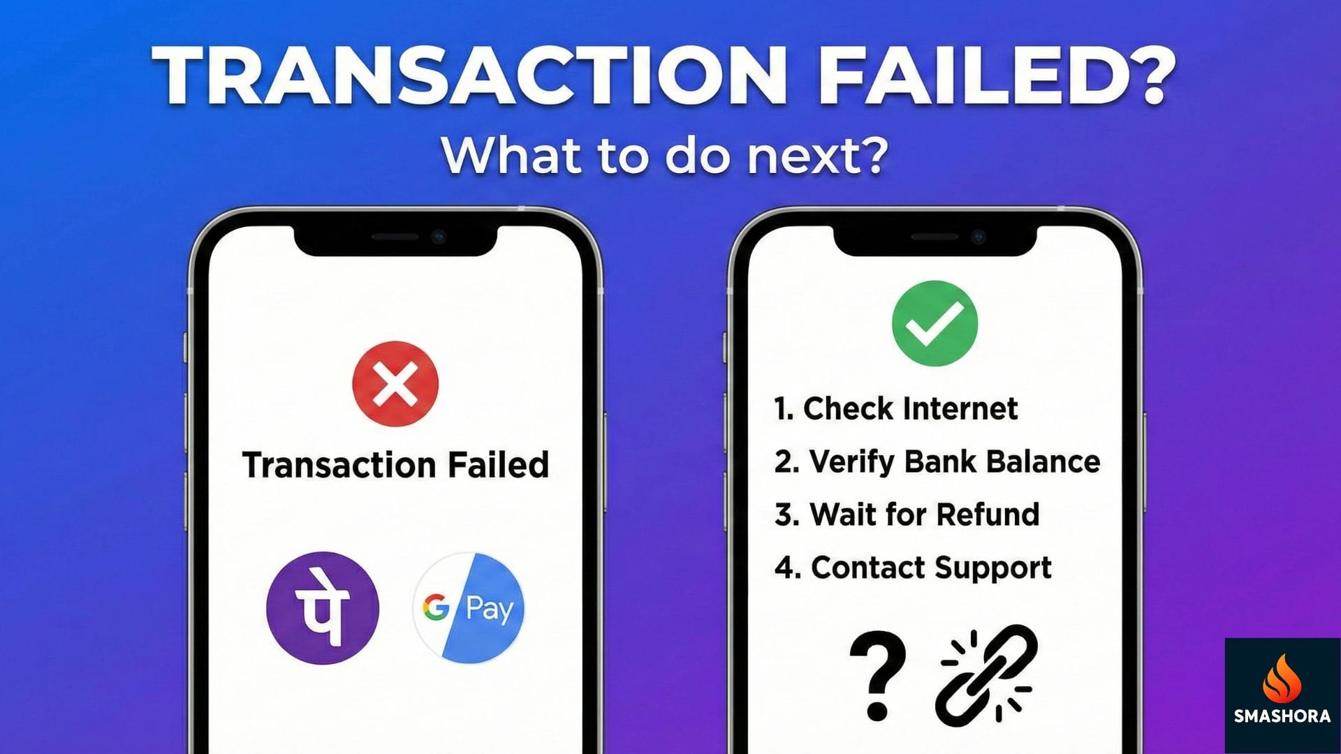 PhonePe Google Pay Transaction Failed