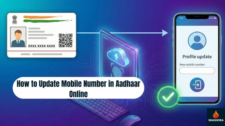 link mobile number to Aadhaar Telugu